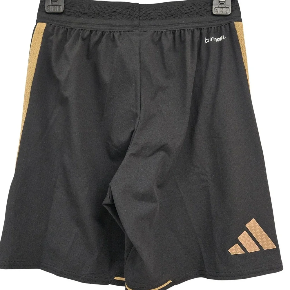 Adidas LAFC Home Authentic Soccer Shorts Mens Small Black Gold MLS JL6809 NEW
